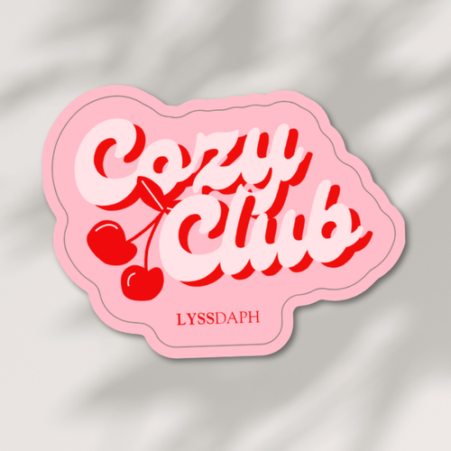 Cozy Club Cherry Sticker