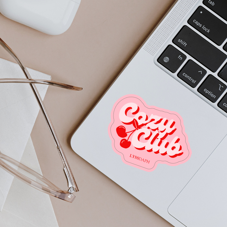 Cozy Club Cherry Sticker