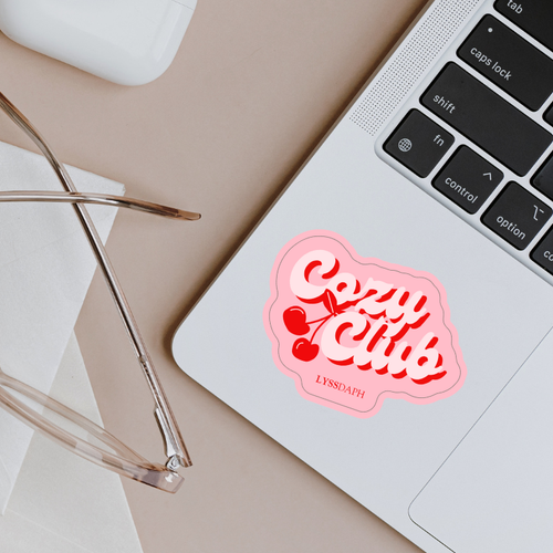 Cozy Club Cherry Sticker